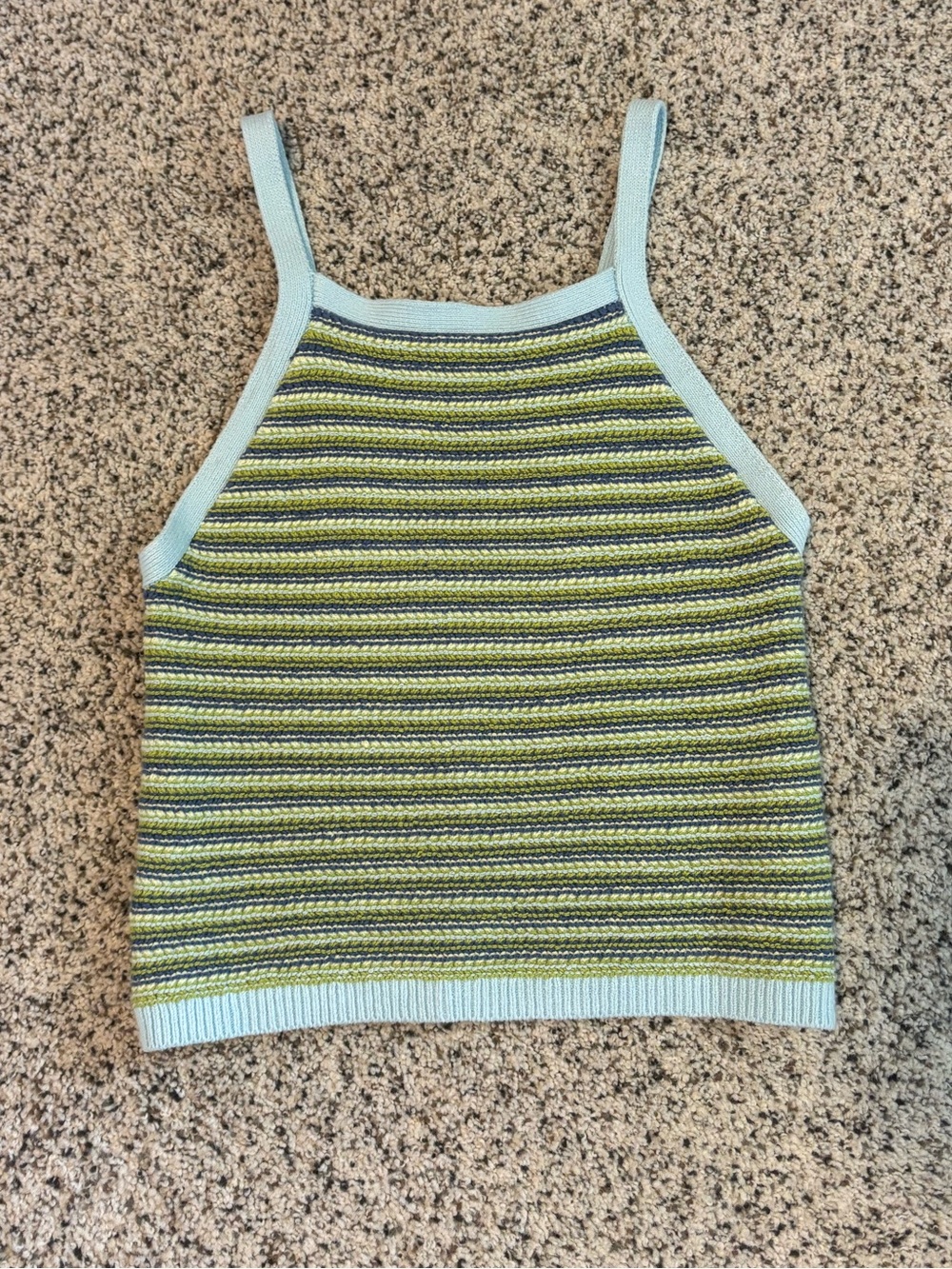 Knitted striped tank